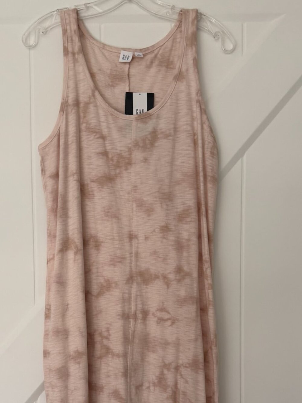 NWT Gap 100% Cotton Blush Tie Dye Tank Maxi Dress Women's